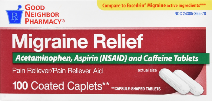 Good Neighbor Pharmacy Migraine Relief Coated Caplets 100ct