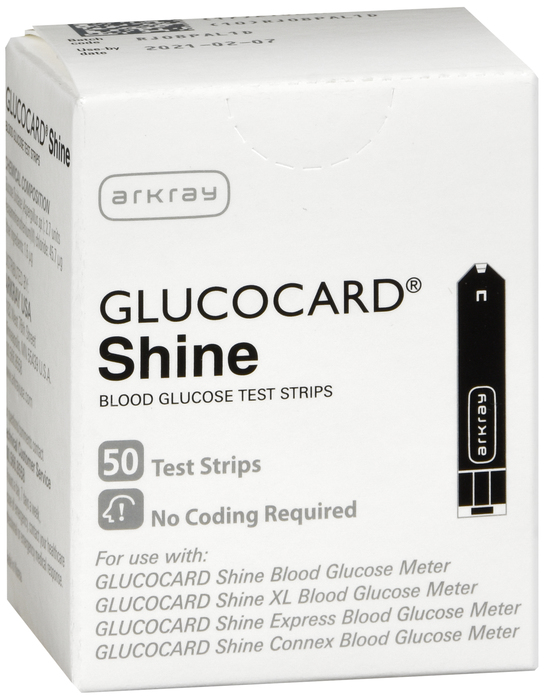 Glucocard Shine Blood Glucose Test Strips 50ct