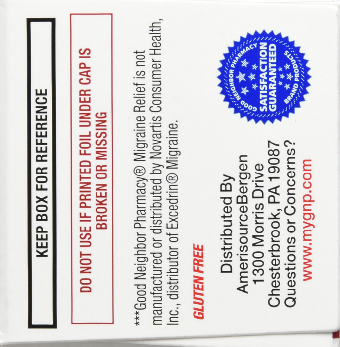 Good Neighbor Pharmacy Migraine Relief Coated Caplets 50ct