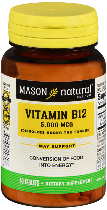 Mason Natural Vitamin B-12 5000mcg Tablets 30ct