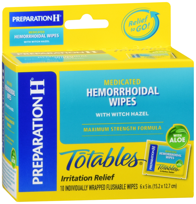 Preparation H Flushable Medicated Hemorrhoid Wipes 10ct