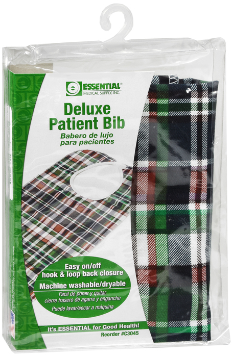 BIB VIYNL BACK PLAID 18X30