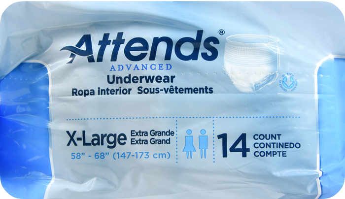 ATTENDS PROTECTIVE UNDERWEAR SUPER PLUS ABSORENCY XL 4X14CT