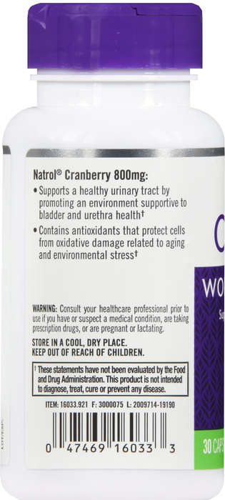 Natrol Cranberry Women 800mg Caplets 30ct