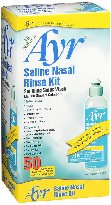 AYR SALINE NASAL RINSE KIT 50CT