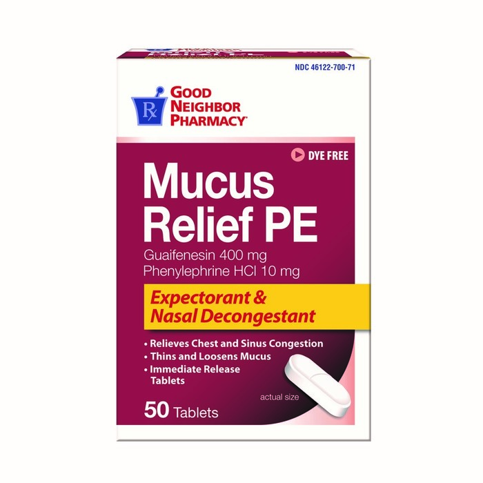 Good Neighbor Pharmacy Mucus Relief PE Tablets 50ct