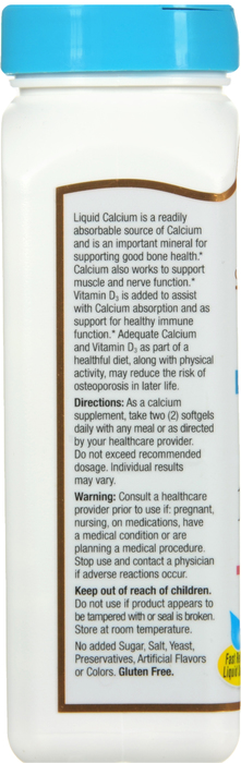 21st Century Calcium 1200mg + D3 Liquid-Filled Caplets 90ct