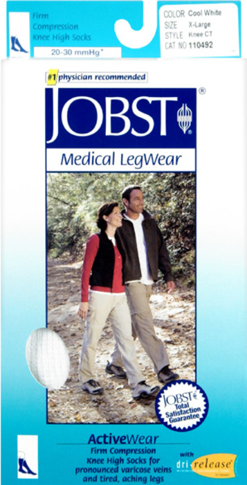 JOB ACTIVEWEAR KNEE 20-30 XLG WH DS