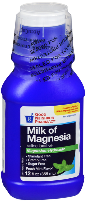 Good Neighbor Pharmacy Milk of Magnesia 400mg Mint Liquid 12oz