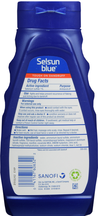 Selsun Blue Medicated Dandruff Shampoo 11oz