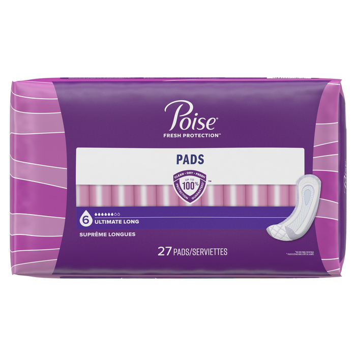 Poise Long Length Ultimate Absorbency Pads 27ct