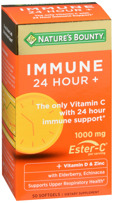 Nature's Bounty Immune 24 Hour+ 1000mg Softgels 50ct