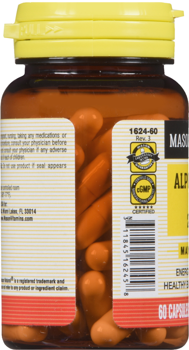 ALPHA-LIPOIC ACID 200MG CAP 60CT MASON