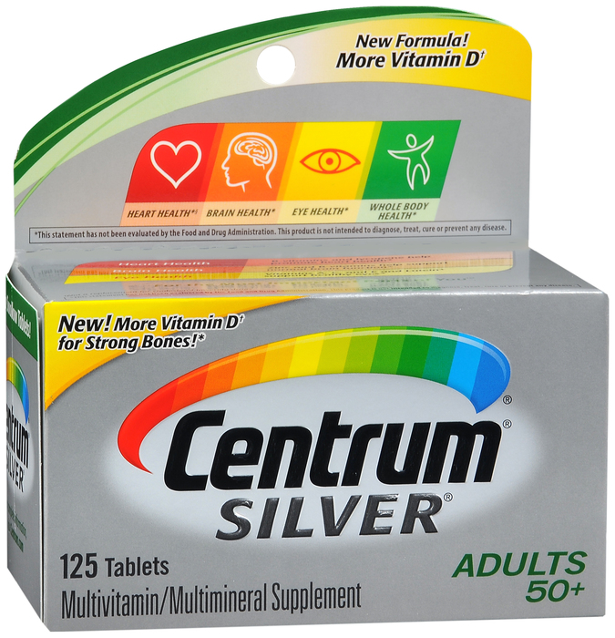 Centrum Silver Adult 50+ Multivitamin Tablets 125ct