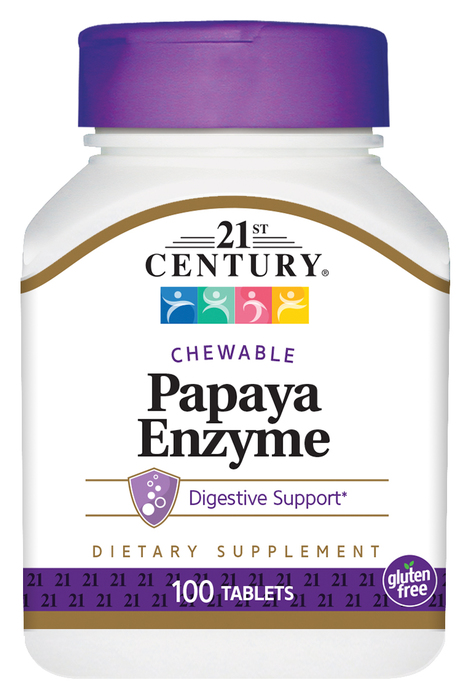 PAPAYA ENZYME CHEW TAB 100CT 21ST CENT