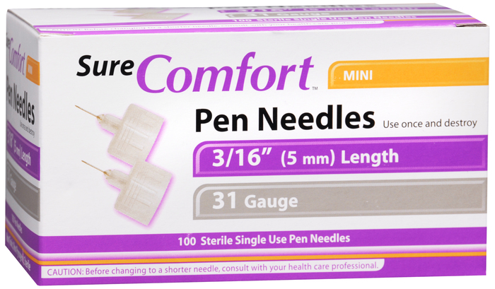 SureComfort Pen Needles 5mmx31g 100ct