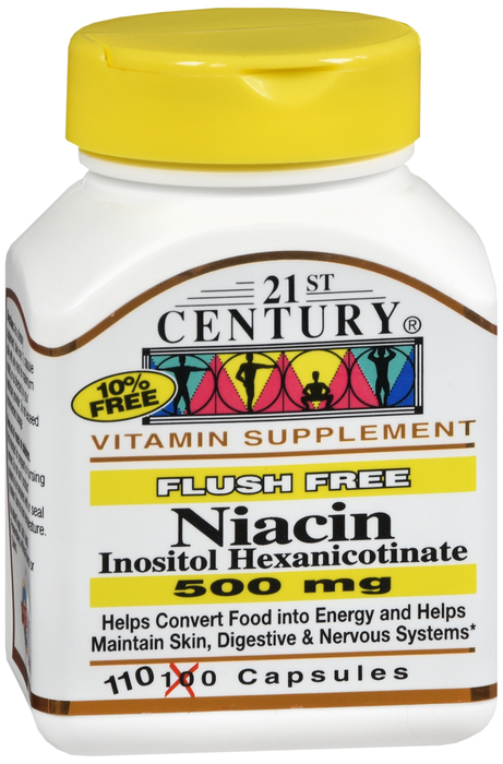 21st Century Niacin 500mg Flush Free Capsules 110ct