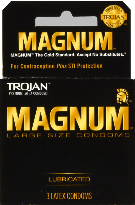 Trojan Magnum Large Lubricated Condoms 3ct