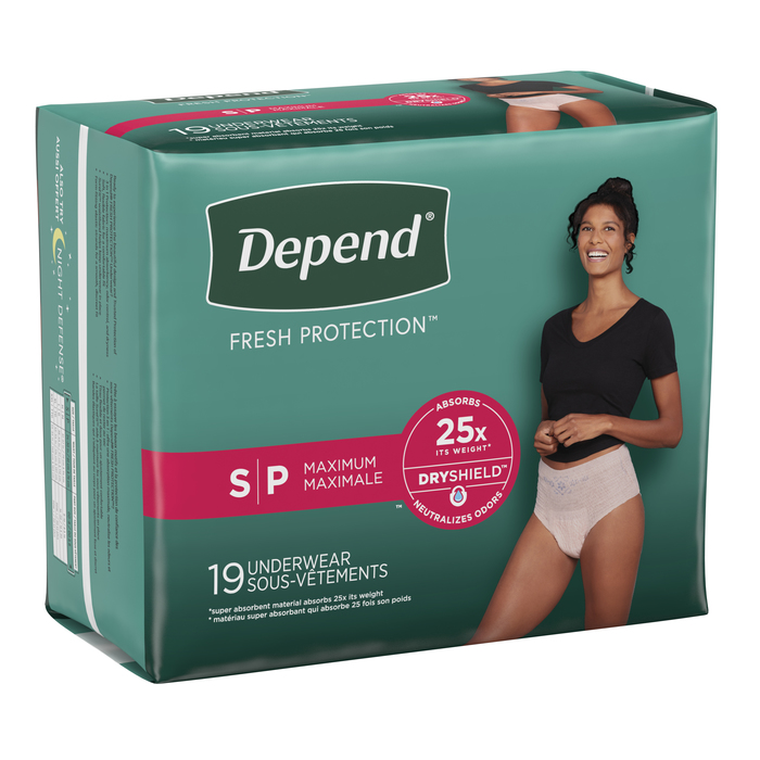 Depend Underwear Maxi Small Woman 2x19ct