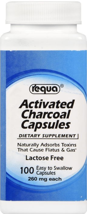 REQUA ACT CHARCOAL SUPL CAP 100CT