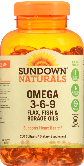 OMEGA 3-6-9 TRIPLE SFTGL 200CT SUNDWN