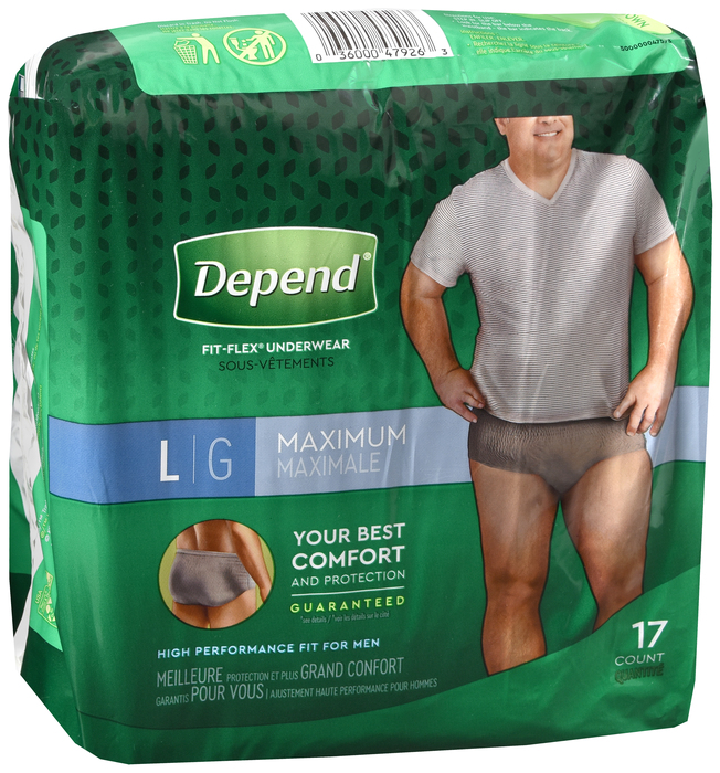 Depend Underwear Max Absorbency Men Large 2x17ct