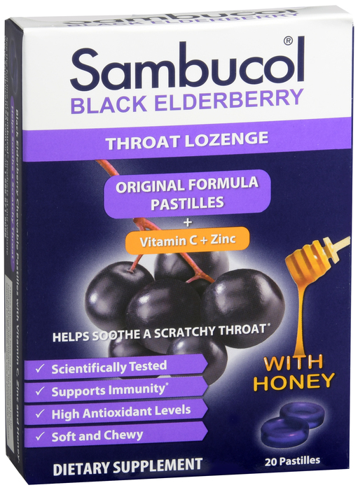 SAMBUCOL BLACK ELDERBERRY PASTILLES 20CT