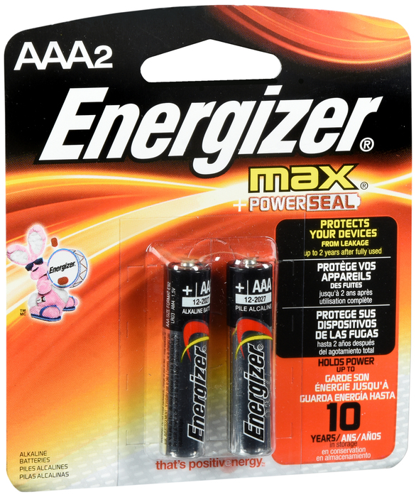 ENERGIZER MAX ALK AAA E92BP2 2PK