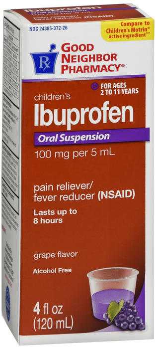 Good Neighbor Pharmacy Children's Ibuprofen 100mg Grape Liquid 4oz