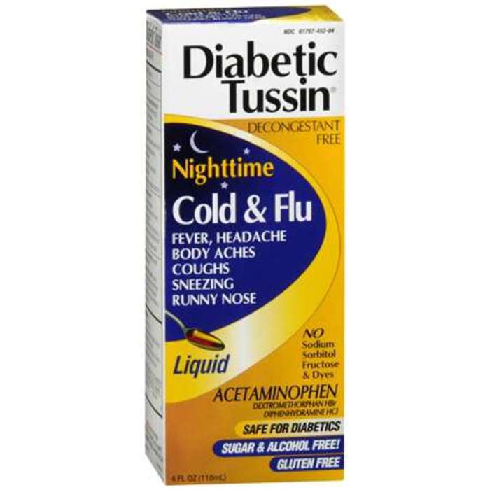 DIABETIC TUSSIN NITE COLD FLU 4OZ