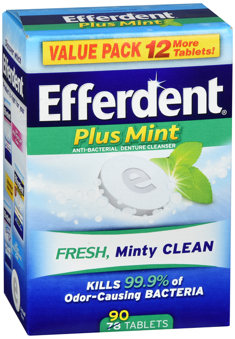 Efferdent Plus Mint Tablets 90ct