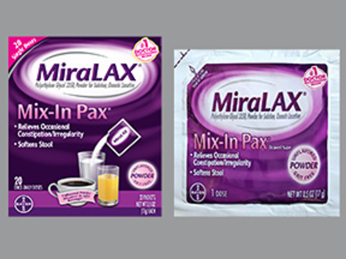 MIRALAX SINGLE DOSE PACKET POWDER 20CT