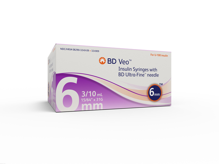 BD Veo Insulin Syringes 0.3mL 31Gx6mm 100ct