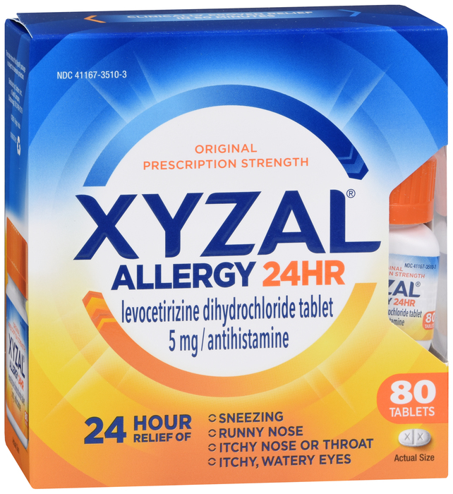 XYZAL OTC 24HR 5MG TABLET 80CT