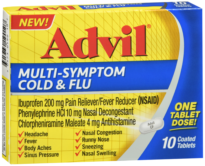 ADVIL MULTI-SYMPTOM COLD&FLU TAB 10CT