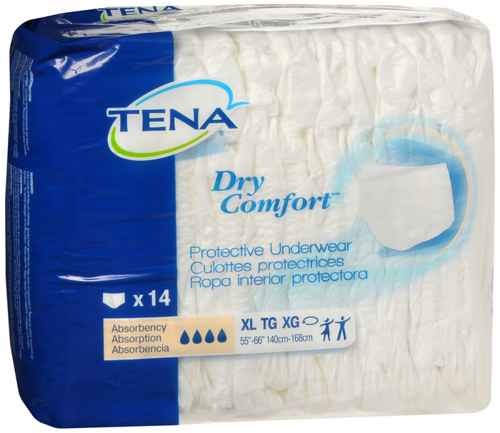 TENA PROTECTIVE UNDERWEAR DRY COMFORT XLARGE 4X14