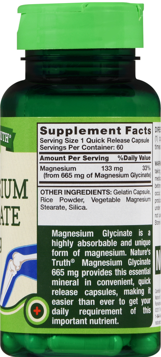 MAGNESIUM GLYCINATE CAP 665MG 60CT NT