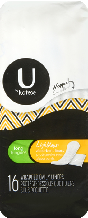 Kotex Unscented Fresh Dry Long Pantiliners 16ct