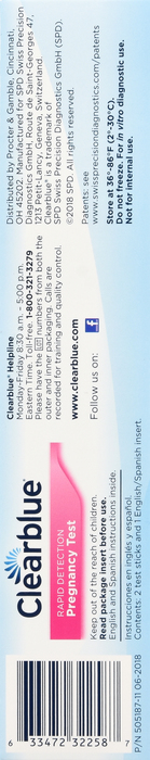 ClearBlue Rapid Detection Pregnancy Test 2ct