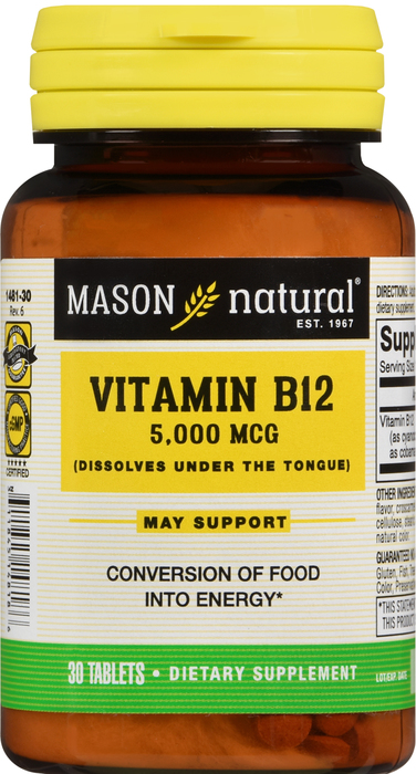 Mason Natural Vitamin B-12 5000mcg Tablets 30ct