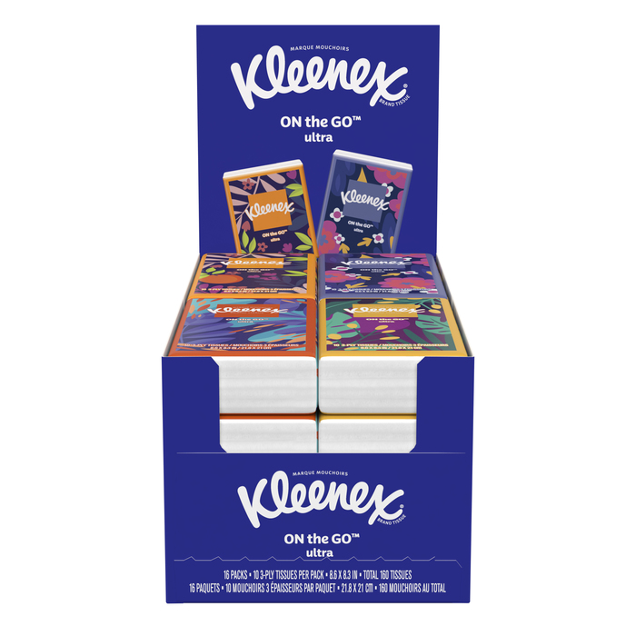 KLEENEX GO POCKT FACIAL TISSUE 6X16X10CT