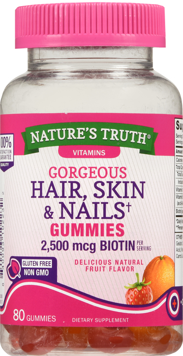 HAIR SKIN AND NAILS GUMMY 80CT NAT TRUTH