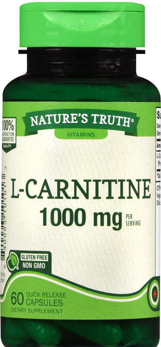 L-CARNITINE 1000 MG CAP 60CT NAT TRU