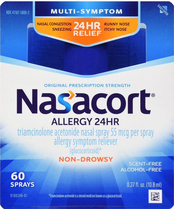 Nasacort Allergy 24 HR Non-Drowsy, 60 Sprays 0.37oz