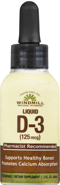 VITAMIN D-3 125MCG 2OZ WINDMILL