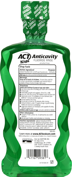 ACT Kids Anticavity Wild Watermelon Fluoride Rinse 9oz