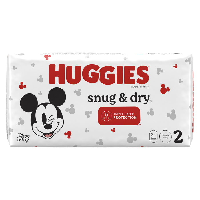 HUGGIES SNUG & DRY SIZE 2 4X34CT