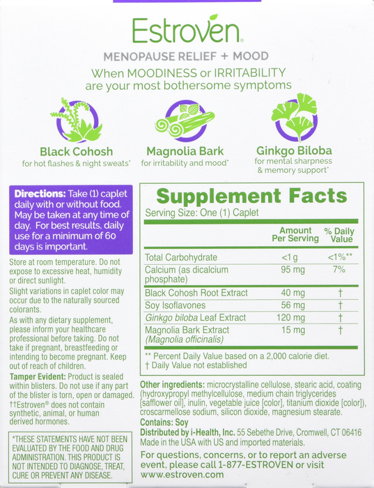 Estroven Plus Mood & Memory Multivitamin Caplets 30ct