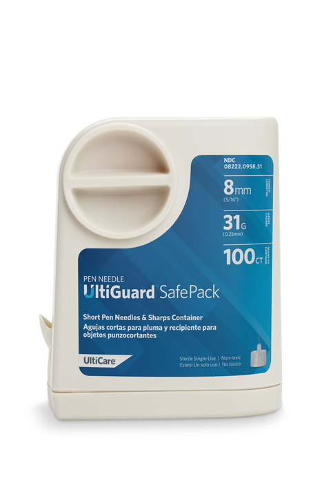 UltiGuard SafePack Pen Needles 31Gx8mm 100ct