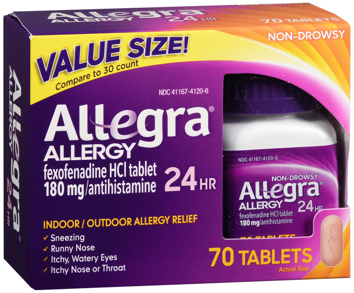 ALLEGRA OTC 24HR 180MG TABLET 70CT